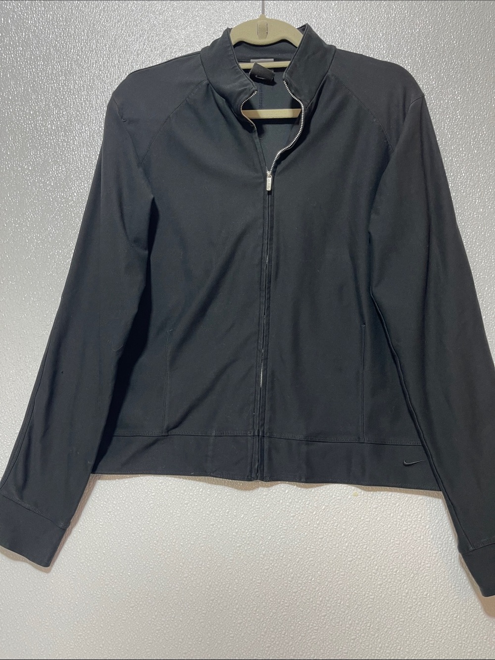 Nike Men's Black Lightweight Zip-Front Shirt Jacket